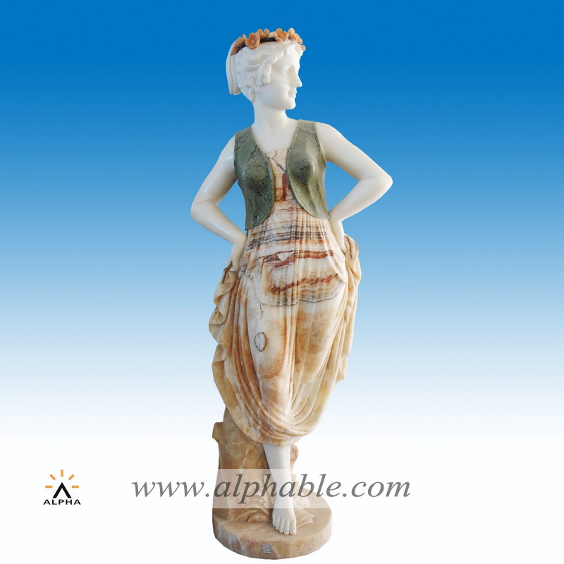 Yellow onyx statue