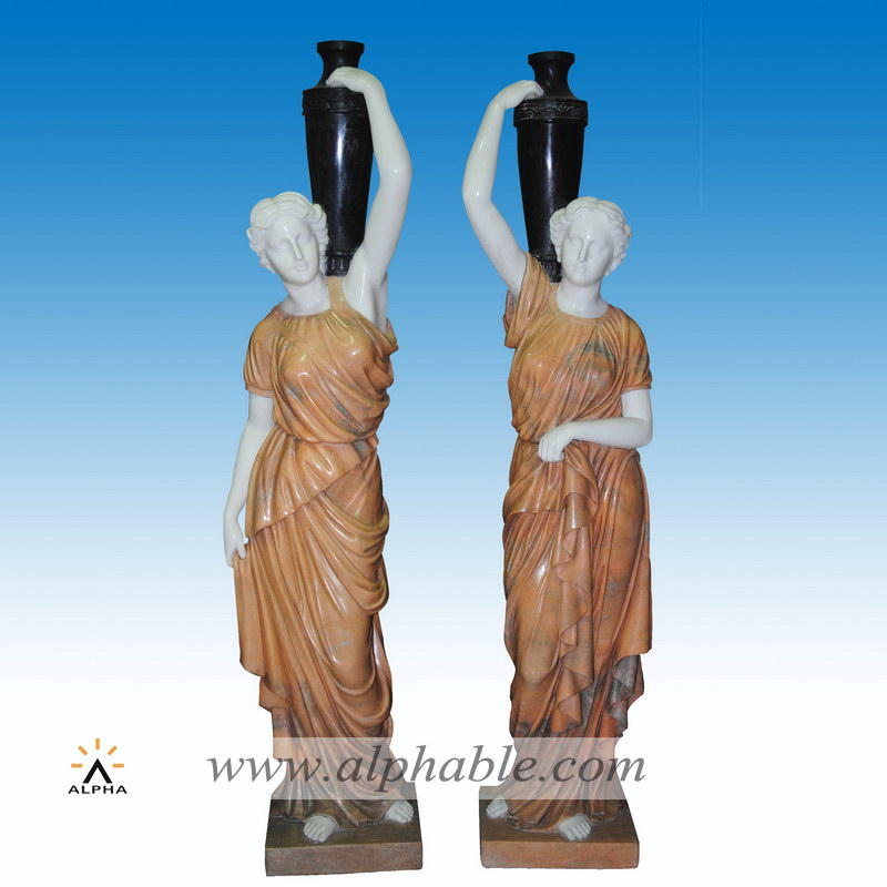 Marble welcome statues