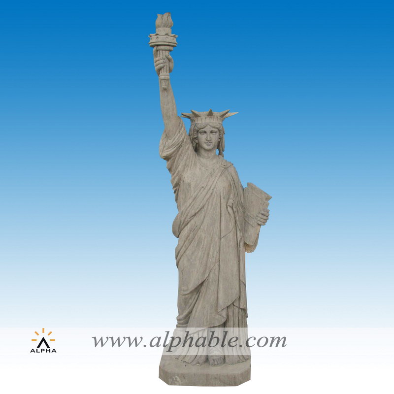 Marble lady liberty statue
