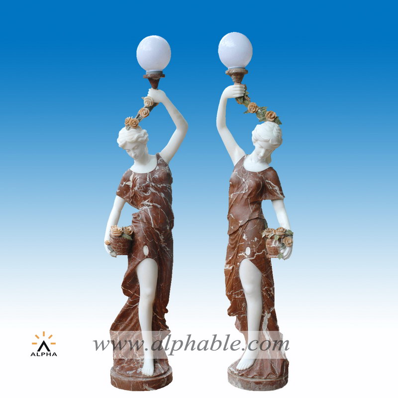 Large floor statue lamp