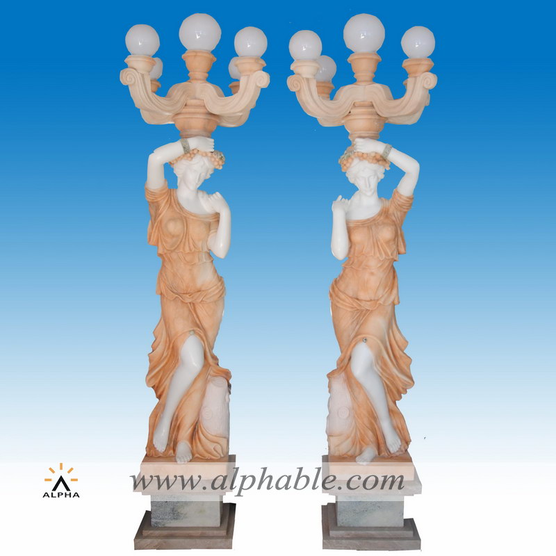 Outdoor garden statue lights