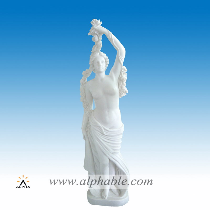 Marble flower goddess statue, Marble flower goddess statue SS-113