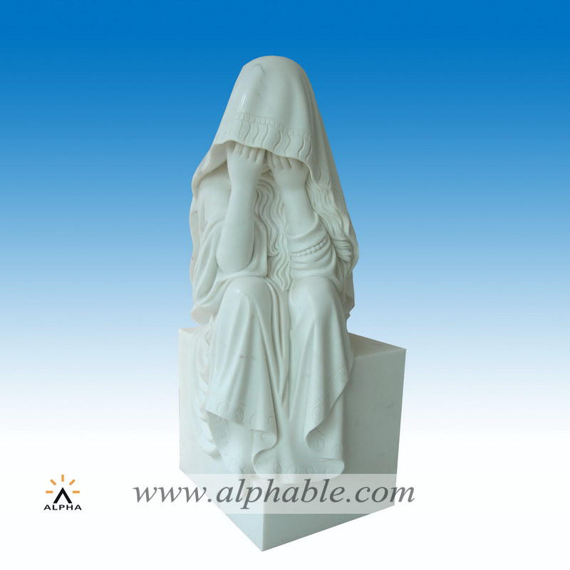 Marble weeping girl statue, Marble weeping girl statue SS-265