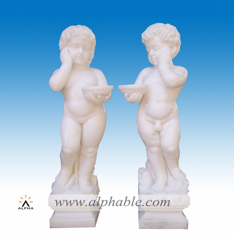 Marble welcome statue of children statue, Marble welcome statue of children statue SS-041