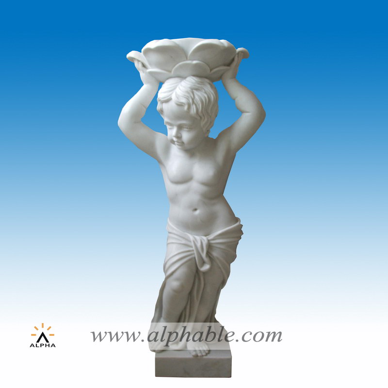 White marble boy sculpture, White marble boy sculpture SS-051