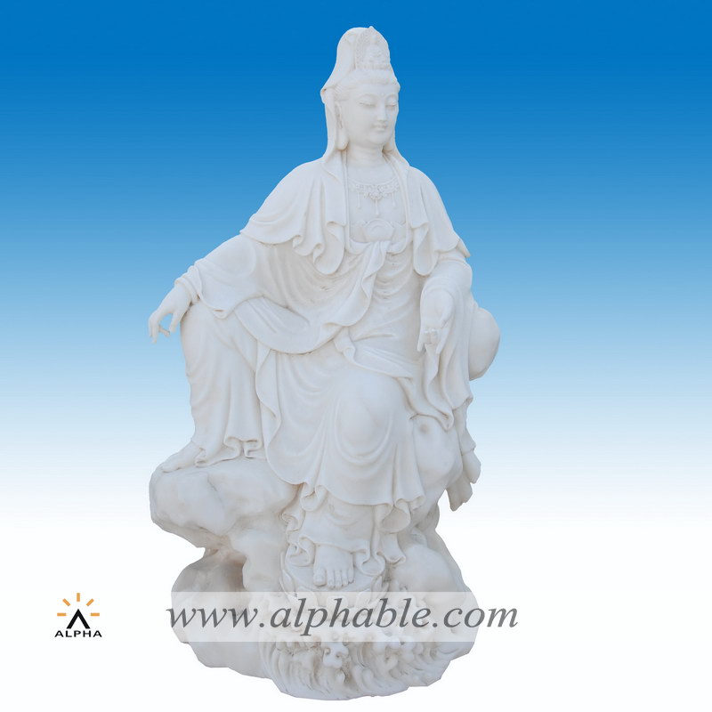 Marble white Buddha statue