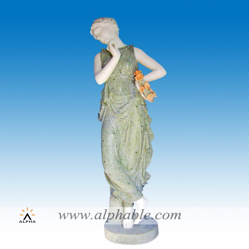 Marble colored Greek statues
