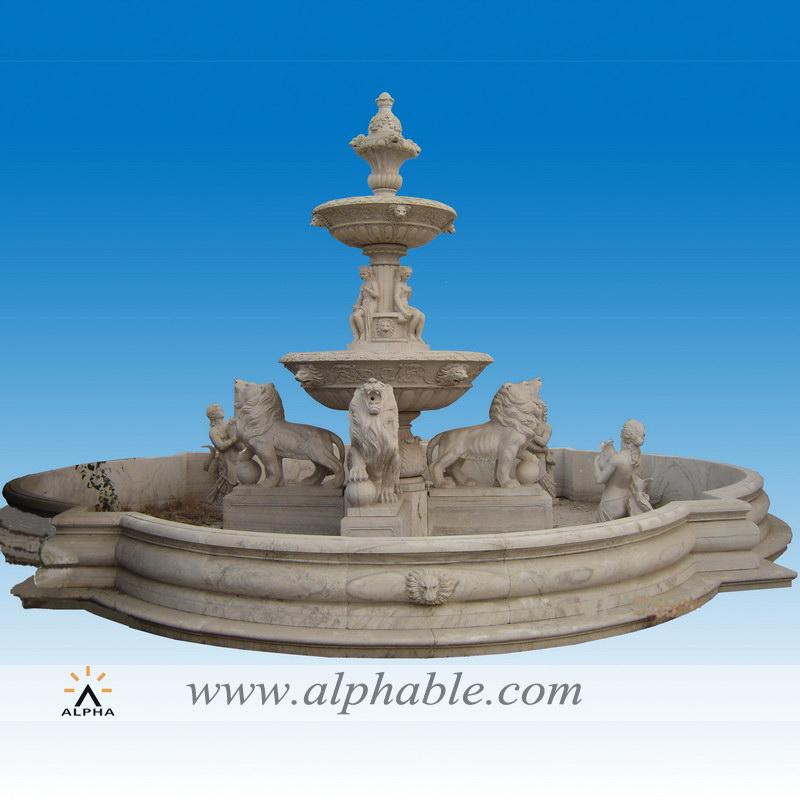 Lion Sculpture big pond fountain SZF-020