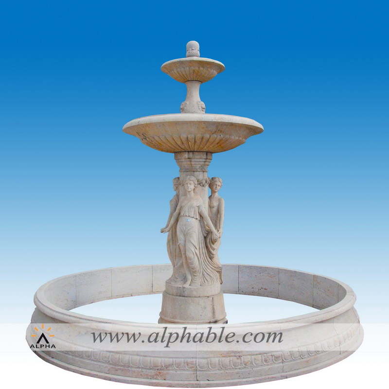 Marble fountain with statuary SZF-062