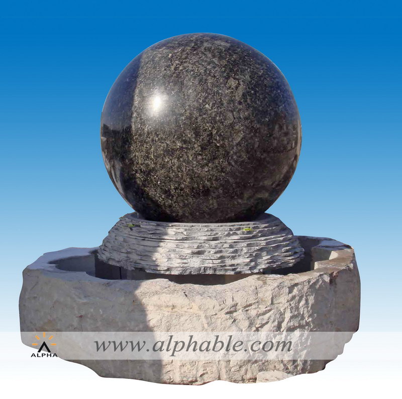 Garden decor granite rotating ball fountain SZF-031