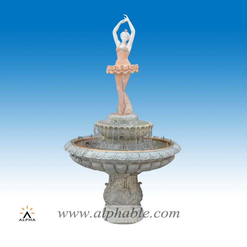 Marble Ballet Girl Statue Fountain SZF-086